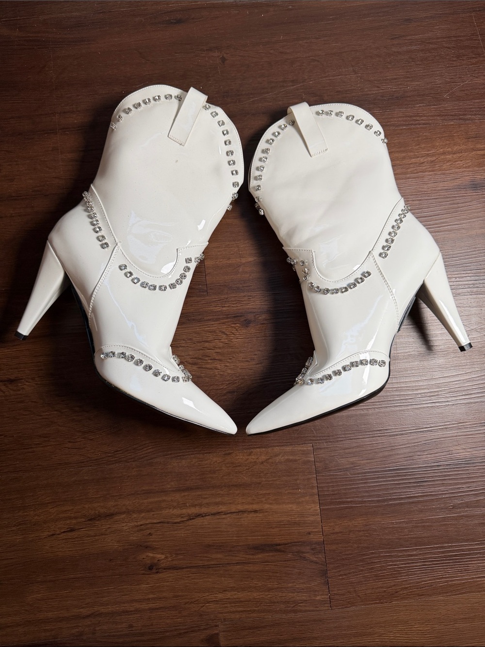 Azalea Wang Official Freida White Cowboy Boots - Picture 3 of 9